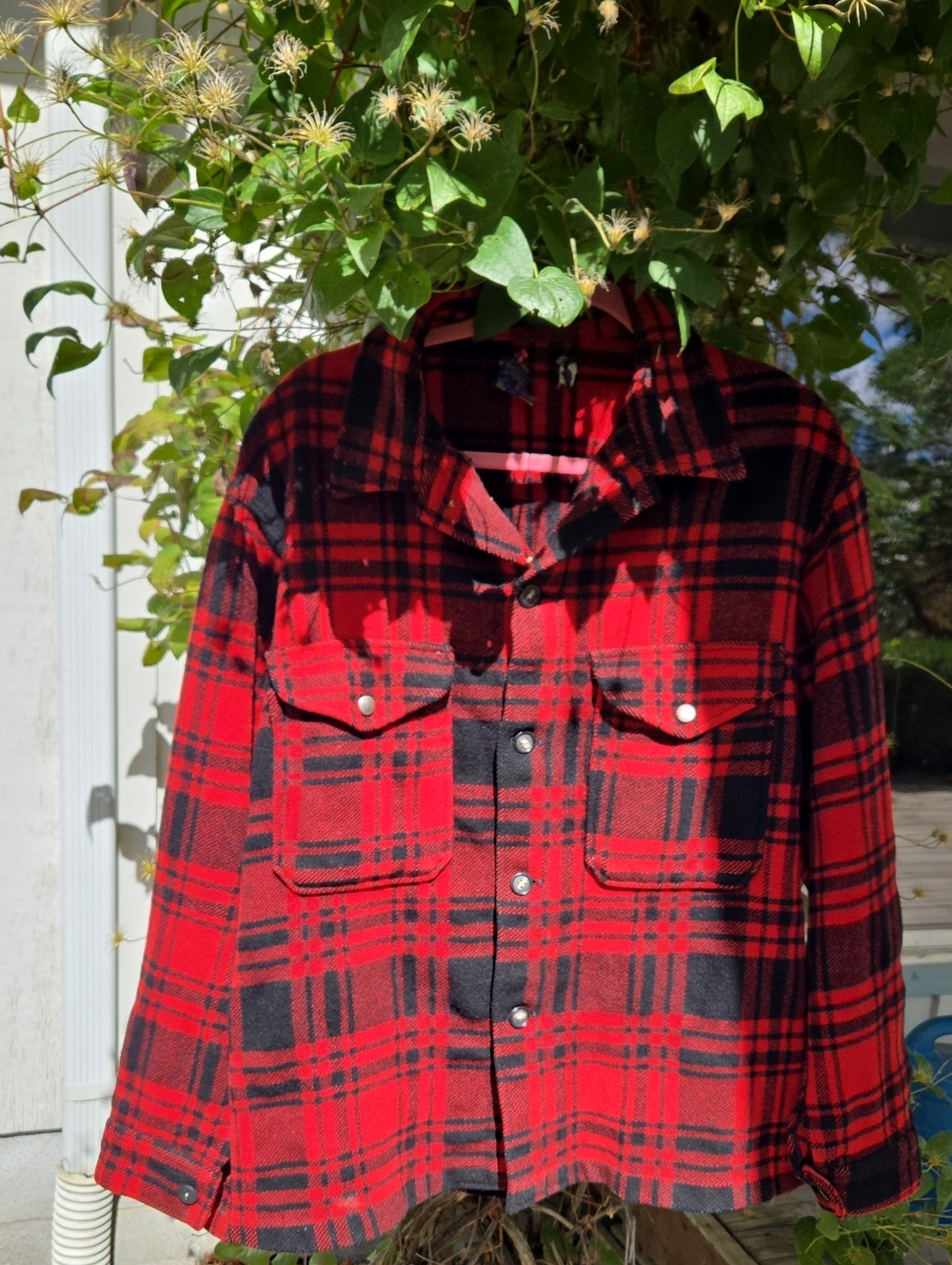 Vintage 90s Pendleton Wool Shirt Jacket Buffalo Plaid LG            (MSTR C)